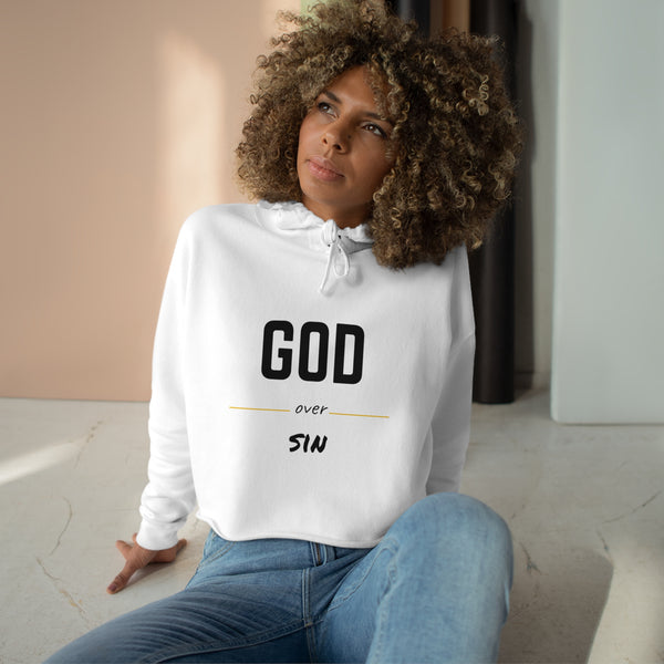 "God over sin" Cropped Hoodie