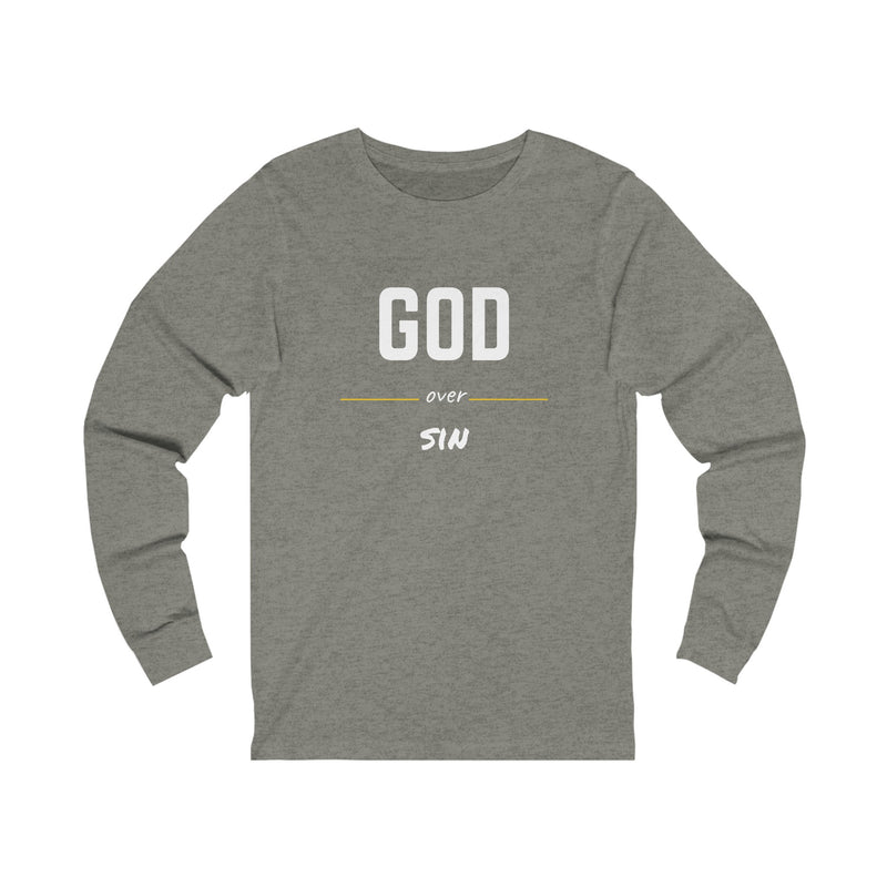 Unisex "God over sin" Long Sleeve Tee